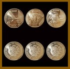 Peru 1 Sol  10 Pcs Full Coin Set   2017-2019 Condor Bear Crocodile Jaguar Unc