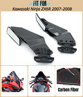 Carbon Fiber Style Wind Wing Rearview Mirrors For Kawasaki 2007 2008 Ninja Zx6r