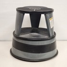 Vestil Industrial Rolling Step Stool 2 Step Gray Steel 500 Lb Capacity Usa