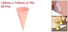 50pcs Wedding Confetti Cone Stand Boxes Flower Box With Adhesive Tape Pink