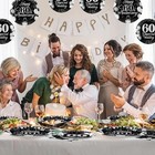  96pcs Anniversary Decorations 60th Wedding Anniversary Party Plates Disposabl  