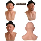 Imi Realistic Silicone Full Head Face Mask Party Prop Cosplay Male Hood Headwear