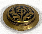 Vintage Richard Hudnut Compact 1940s Gold Tone Floral Design 2 5  Usa