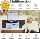 Record Player 9 In 1 3 Speed Bluetooth Vintage Turntable Cd Cassette Vinyl Playe