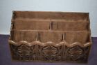 Vintage Retro Desk Organizer Mail Sorter 70 s 80 s Plastic Faux Wood Lerner  P-5