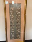 Vtg Antique Chinese Framed Silk Embroidered Textile Birds   Flowers Decoration