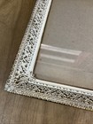 Vintage Ornate Gold Metal Photo Frame White Washed Filagree 8x10    Hanging