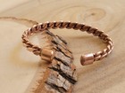 2 Pack Pure Solid Copper Bracelet Twist Arthritis Pain Therapy Healing Cuff