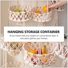  Macrame Plant Hanger Macrame Hanging Fruit Basket 2 Tier Woven Cotton Rope 