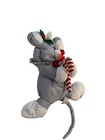 Puffalump Christmas Mouse Fisher Price 12  Plush Stuffed Animal Gray Candy Cane