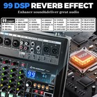 6-channel Professional Audio Mixer  Fx-6usb Mixing Console With Xlr Inputs  B   