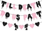 Halloween Wedding Party Decorations  Till Death Do Us Part Banner Black Pink 