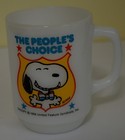 Vtg 1980 Snoopy Peanuts The Peoples Choice Coffee   Tea Cup   Mug Anchor Hocking