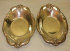 Vintage 2 International Silver 448 Floral Silverplate Dish Tray Underplate Pair