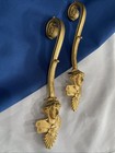Pair Antique French Gilt Bronze Goddess Furniture Appliques Marked B t  532