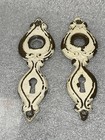 Antique Pair Of  Stamped Brass Art  nouveau Pattern Backplate
