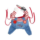 Halloween Horror Chucky Doll Costume Dog Cat Clothes Cosplay Outfit S-xl