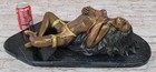 Collectible Erotic Lady Bronze Figurine Sculpture By Collett Decor