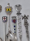 Vintage Lot Of 12 Collectible Souvenir Sterling Silver  Spoons  Venezia London  