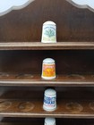 Franklin Mint The Country Store Thimbles W wood Rack Complete Set Of 25 W certs