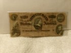Confederate States America 100 Dollars Note Currency  1864