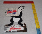 Vintage Hamm s Beer Bear  Drinking Hamms 12  Porcelain Metal Gasoline   Oil Sign