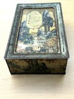 Antique Vintage Artstyle Chocolate Company Metal Tin Candy Box W Paper Label