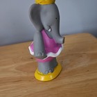 Elephant Ballerina Figurine Wearing Pink Dress With Yellow Crown