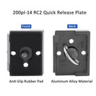 2 Pcs Quick Release Plate Tripod For Manfrotto Mount Plate 200pl-14 Rc2 Camer
