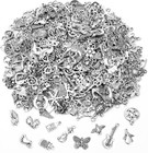 350pcs Silver Charms For Jewelry Making Wholesale Bulk Tibetan Silver Charm P   
