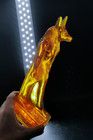 Rare Ancient Egyptian Antiquities Anubis Statue God Afterlife Amber Stone Bc