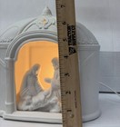 Vintage Light Up White Porcelain Bisque Nativity Scene  Christmas Boxed