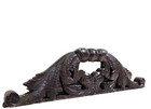 Scroll Leaves Crowned Carving Pediment 14 6 Antique French Architectural Salvage