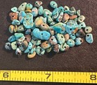  20  Original Navajo Indian Turquoise Trade Beads Small Size Fur Trade 1800 s