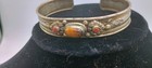 B1043 Ethnic Tiger Eye Stone Bracelet Gypsy Tribal Bangle Cuff Nepal Jewelry
