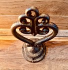 Vintage Fleur De Lis Inspired Architectural Cast Iron Accents Finials