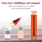 Wifi Adapter For Pc  1200mbps Usb 3 0 Wireless Network Wifi Dongle With 5dbi    