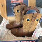 Durango Men s Brown Leather Western Boots Square Toe Pull-on Slip Resistant 10ee
