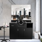 Pro Salon Backwash Sink Shampoo Bowl Station Beauty W mirror  Drawer  Usb p Trap