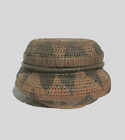 An Old Antique African Hand Woven Basket With Lid Rotse Zambia  8