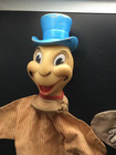 Vintage Disney Lot Of Two Jiminy Cricket Hand Puppets By Gund