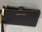 Michael Kors Women s Jet Set Double Zip Wristlet  Chocolate gold Brand New