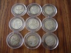 1968 Canada 25 Cent 50  Silver Avg Circulated Lot Of 9 Coins  Lqqky 