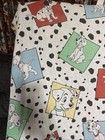 Vintage 101 Dalmatians Twin Flat Sheet Cotton Polyester Blend Bedding Usa Made
