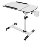 Hospital Over Bed Tray Laptop Food Rolling Medical Table Adjustable Desk Tilting