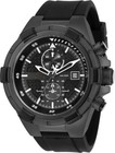New Invicta Men s 51mm Aviator Quartz Chronograph Gunmetal Silicone Strap Watch