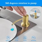 Soap Dispenser Gold For Kitchen Sink Countertop Pump With 17oz Bottle