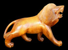 Lion Hand Carved Wood Carving Antique Mid-century Hollywood Regency Sculpture