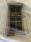 Early 1900   s King Collar Studs Counter Top Glass And Oak Display Case
