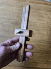 Vintage  Stanely No 71 Wood   Brass 2 Leg Marking Gauge Scribe